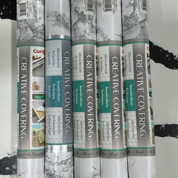 con-tact Other - Creative Covering Marble Gray Shelf Liner